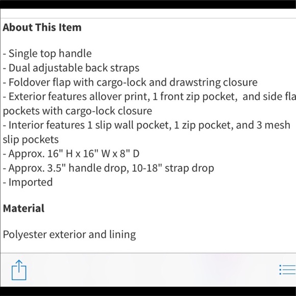 LeSportsac voyager backpack NEW - Picture 6 of 6